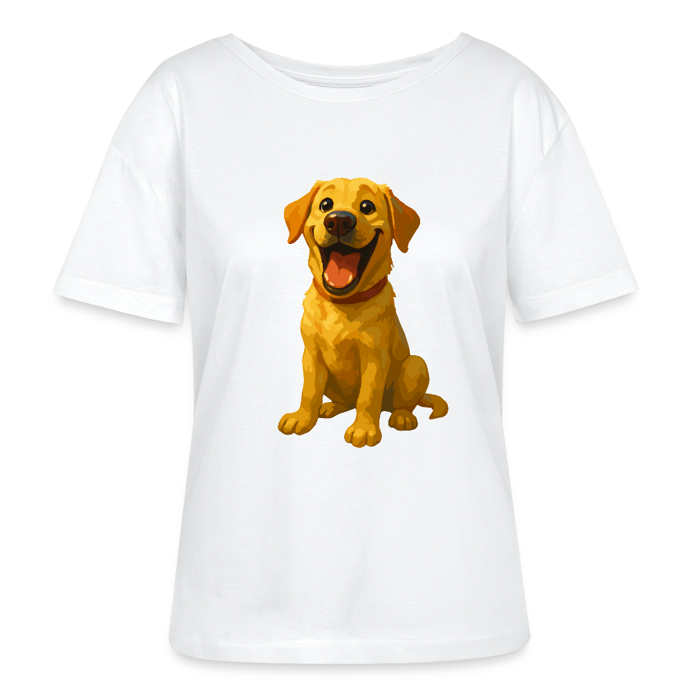 Labrador Shirt – Lachender Cartoon Hund | Lustiges Geschenk für Hundebesitzer, Labrador-Fans und Hundefreunde - Weiß