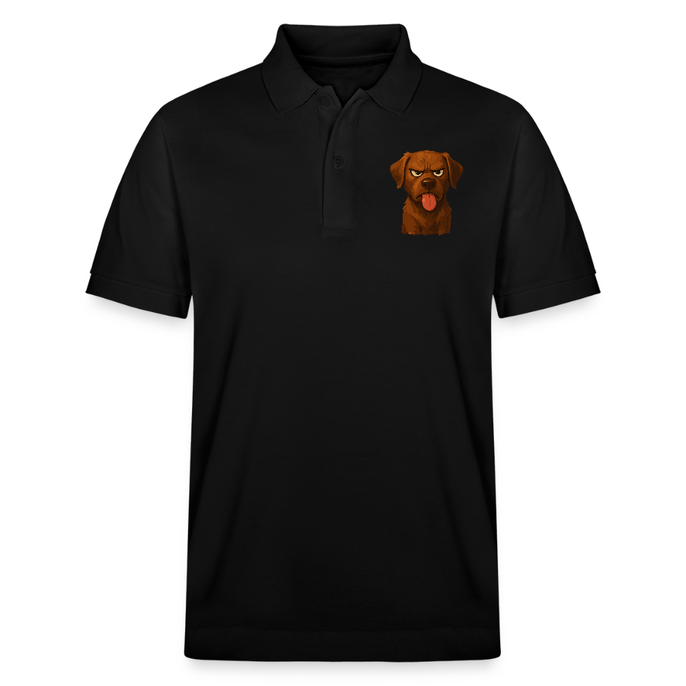 Labrador Poloshirt – Frecher Cartoon Hund mit Zunge | Lustiges Geschenk für Hundefans und Hundebesitzer - Schwarz