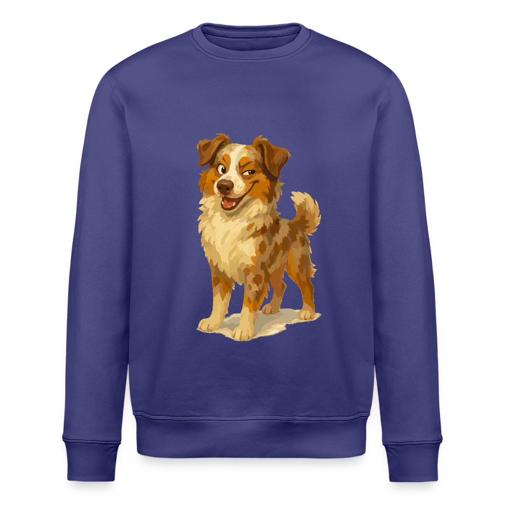 Australian Shepherd Sweatshirt Frecher Cartoon mit verschmitztem Grinsen – Humorvolles Hunde Motiv für Tierfreunde und Geschenkideen - Dämmerung