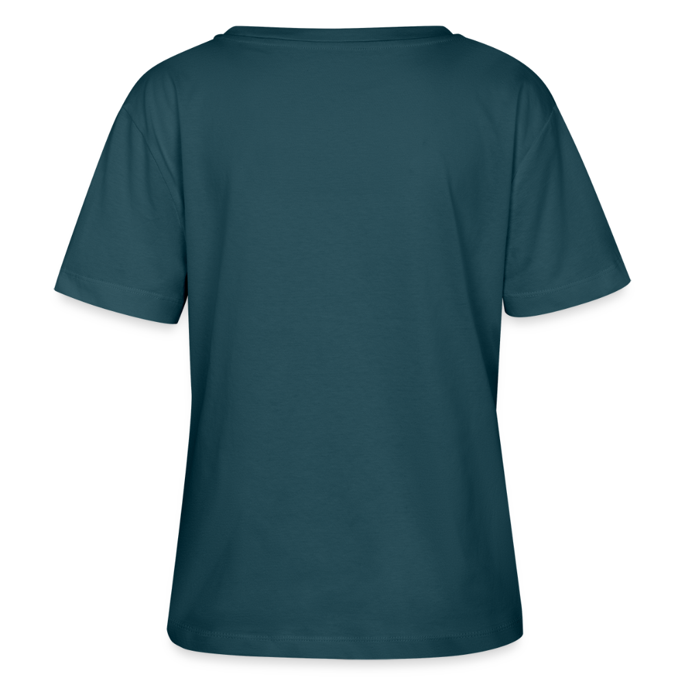 Jack Russell Terrier Shirt breit grinsend – süßer Cartoon Hund, lustiges Motiv für Hundeliebhaber & Geschenkidee für Tierfreunde - Dunkles Petrol
