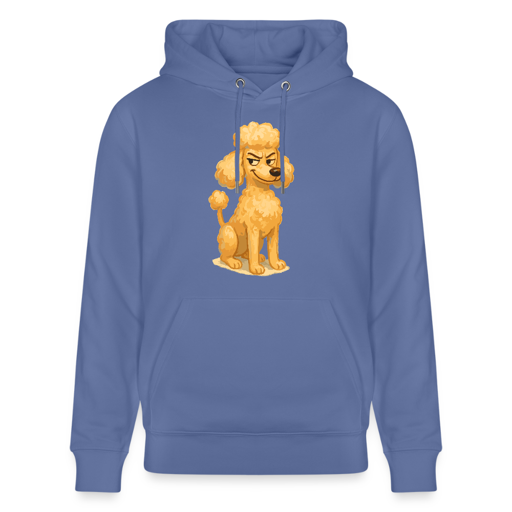 Frecher Pudel Hoodie Cartoon im Malstil – Humorvolles Hundemotiv für Tierfreunde und Geschenkidee für Hundeliebhaber - Blau