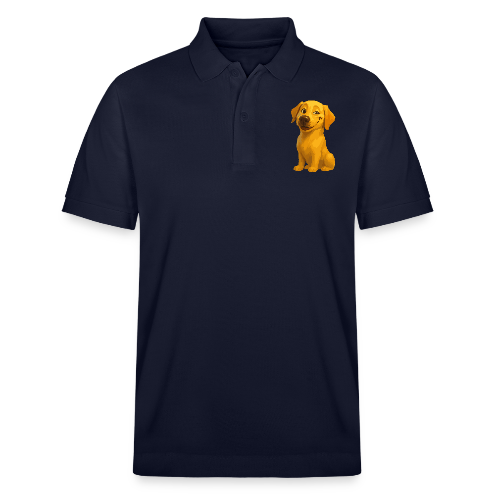 Labrador Poloshirt – Grinsender Cartoon Hund | Lustiges Geschenk für Hundebesitzer, Hundefans und Labrador-Liebhaber - Navy