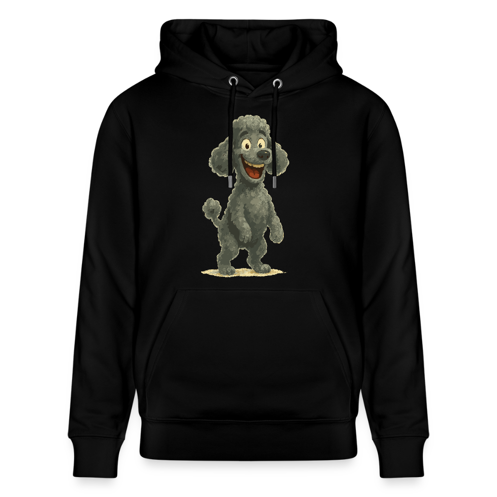 Pudel Hoodie mit breitem Grinsen Lustiger Cartoon – Witziges Hunde Design für Pudel Fans und Hundeliebhaber - Schwarz
