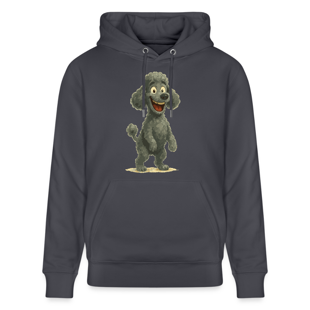 Pudel Hoodie mit breitem Grinsen Lustiger Cartoon – Witziges Hunde Design für Pudel Fans und Hundeliebhaber - Indigoblau