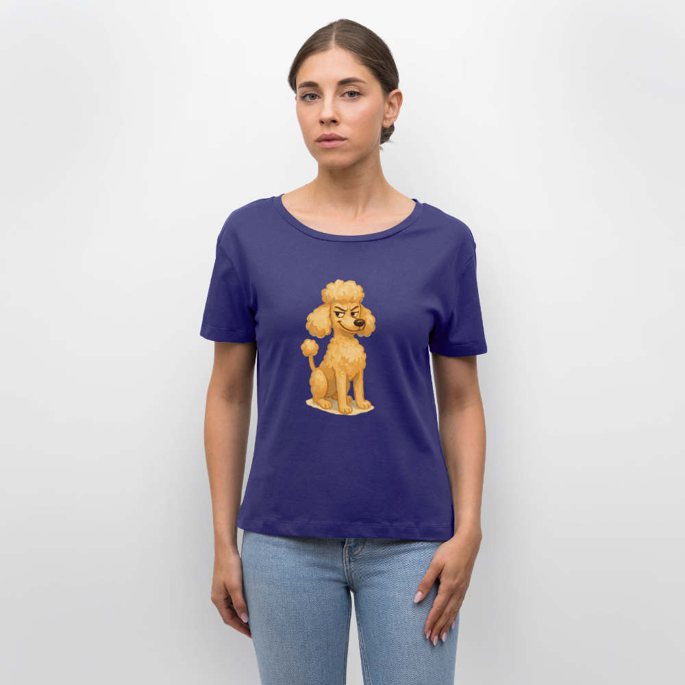 Frecher Pudel Shirt Cartoon im Malstil – Humorvolles Hundemotiv für Tierfreunde und Geschenkidee für Hundeliebhaber - Dämmerung