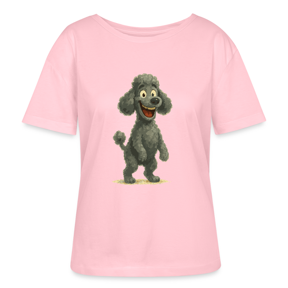 Pudel Shirt mit breitem Grinsen Lustiger Cartoon – Witziges Hunde Design für Pudel Fans und Hundeliebhaber - Hellrosa