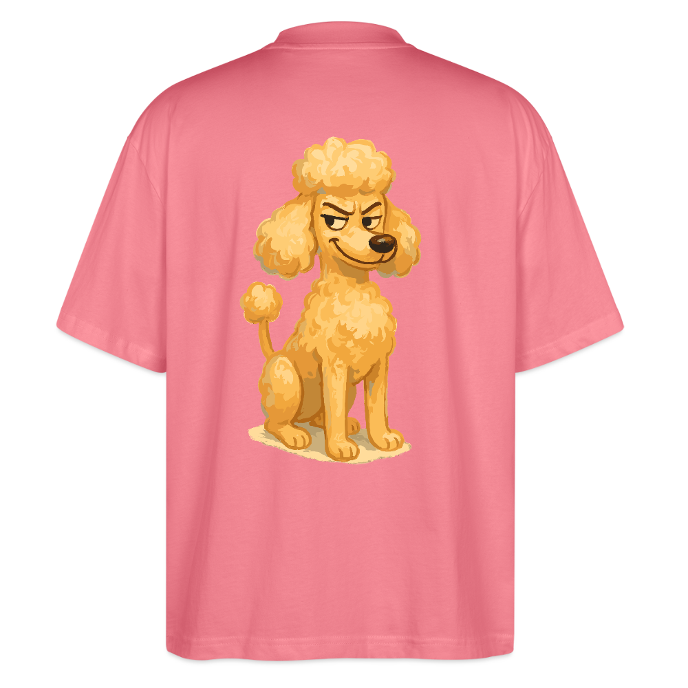 Frecher Pudel Oversized Cartoon im Malstil – Humorvolles Hundemotiv für Tierfreunde und Geschenkidee für Hundeliebhaber - Pink