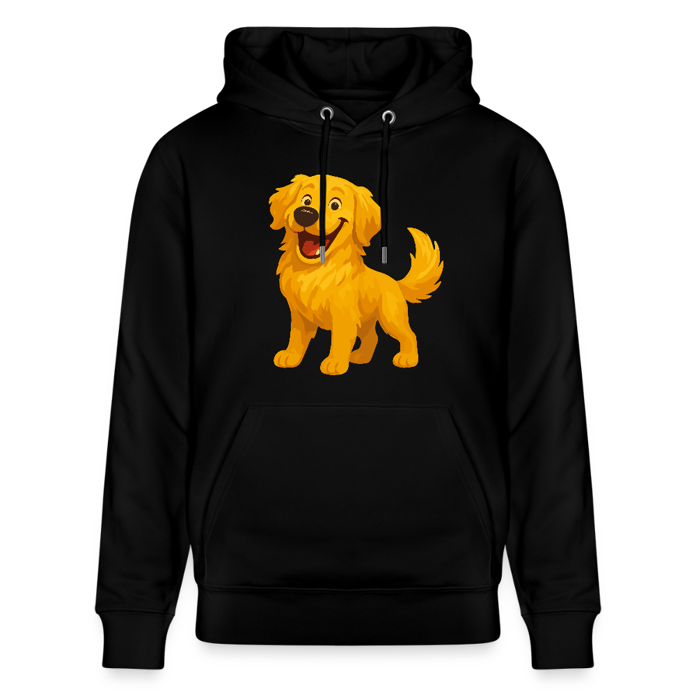 Golden Retriever Hoodie Fröhlicher Cartoon – lachendes Hundemotiv, süßes Geschenk für Hundeliebhaber und Tierfreunde - Schwarz