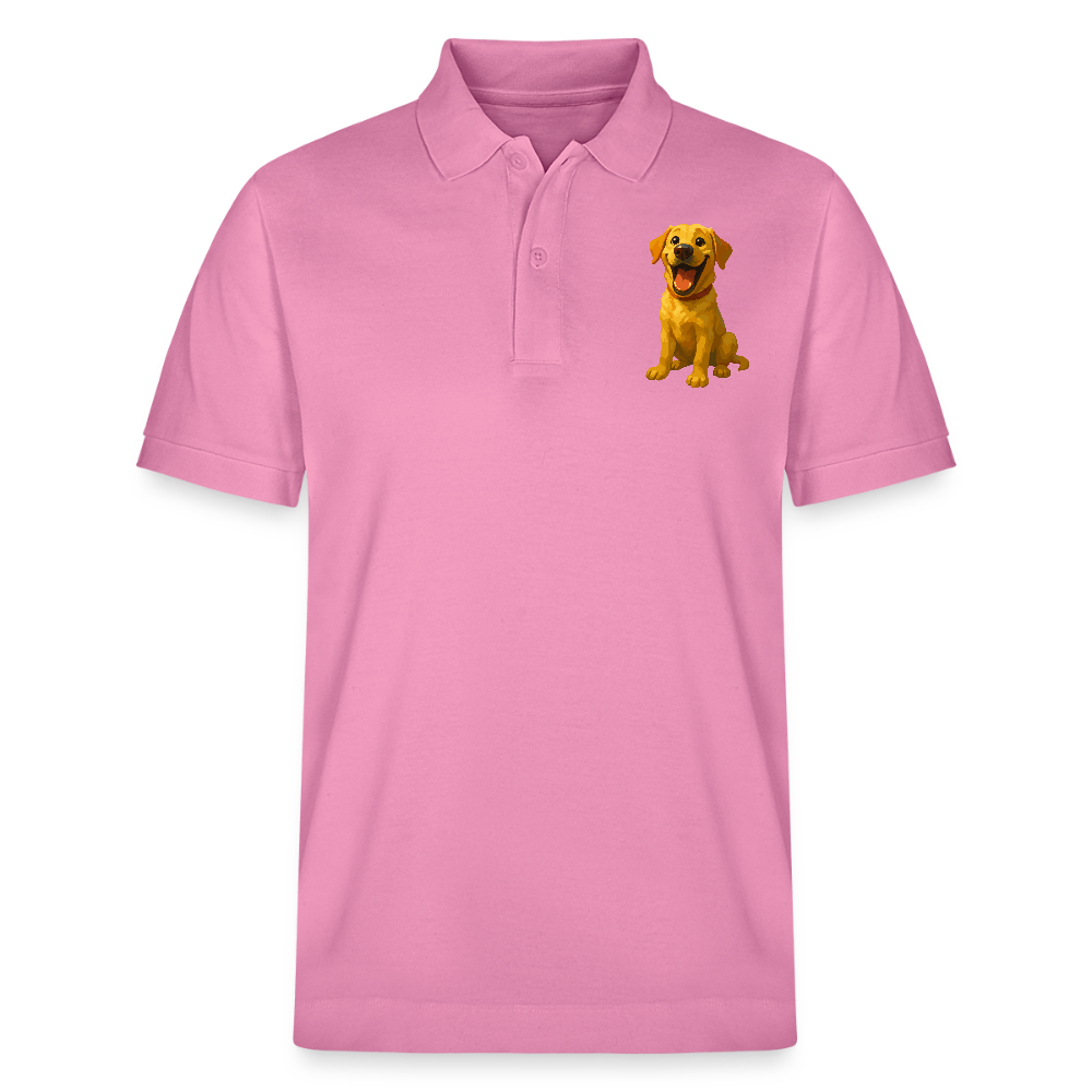 Labrador Poloshirt – Lachender Cartoon Hund | Lustiges Geschenk für Hundebesitzer, Labrador-Fans und Hundefreunde - Blasenrosa