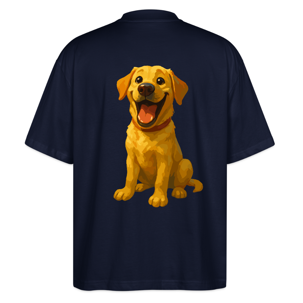 Labrador Oversized – Lachender Cartoon Hund | Lustiges Geschenk für Hundebesitzer, Labrador-Fans und Hundefreunde - Navy