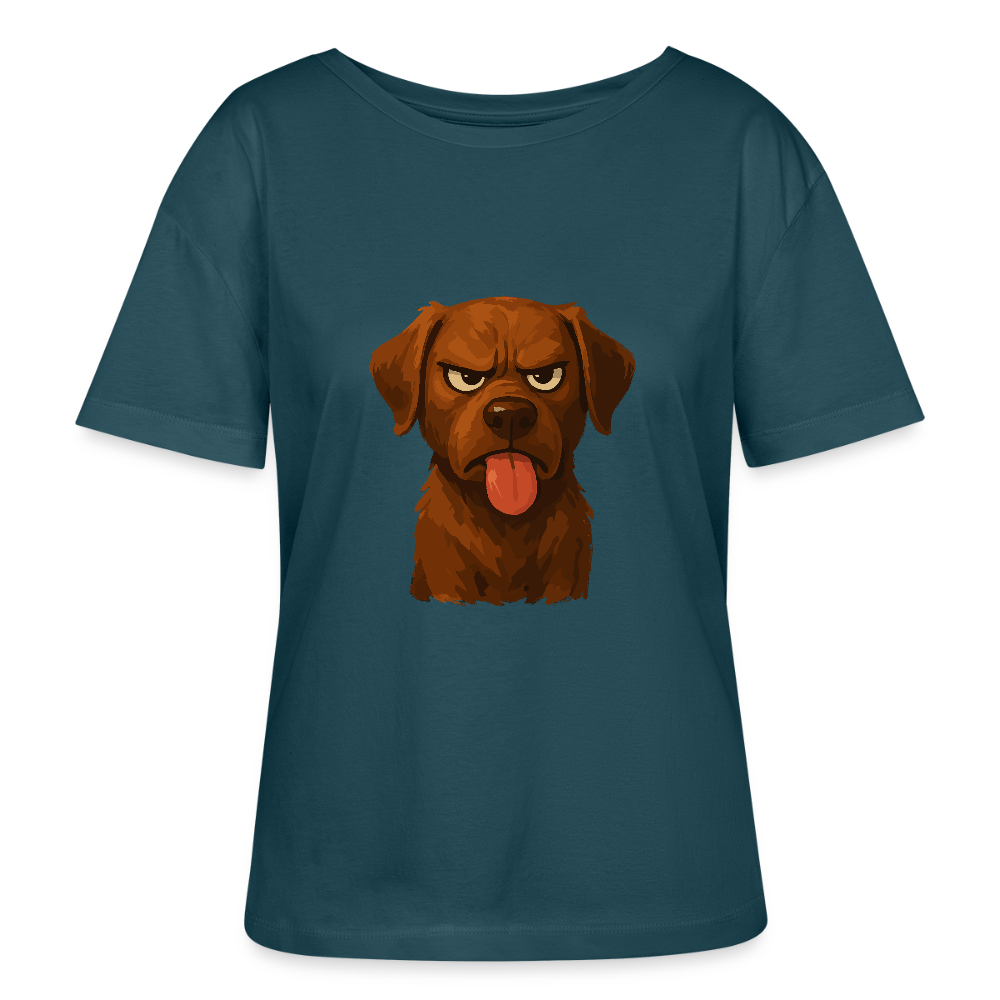 Labrador Shirt – Frecher Cartoon Hund mit Zunge | Lustiges Geschenk für Hundefans und Hundebesitzer - Dunkles Petrol