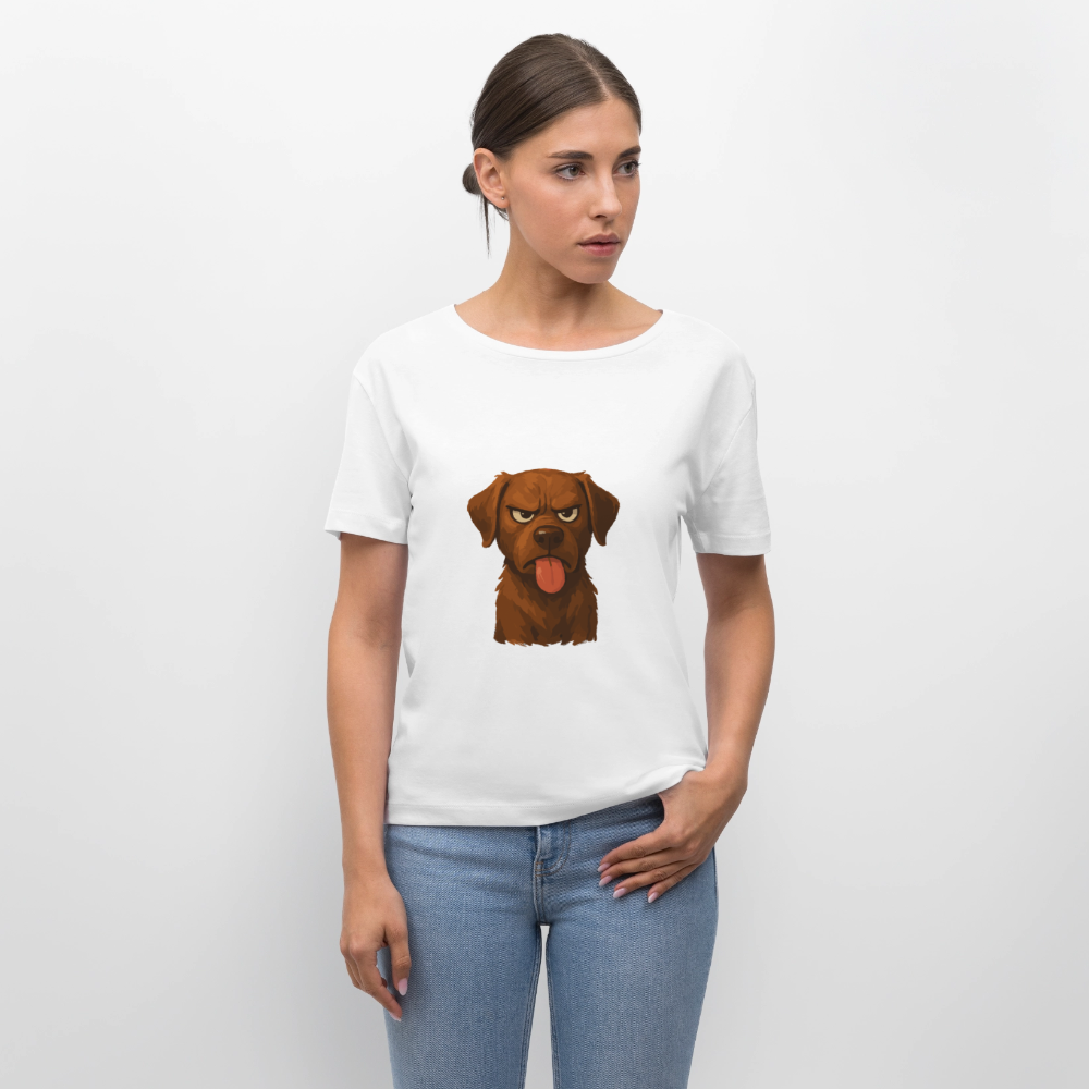 Labrador Shirt – Frecher Cartoon Hund mit Zunge | Lustiges Geschenk für Hundefans und Hundebesitzer - Weiß