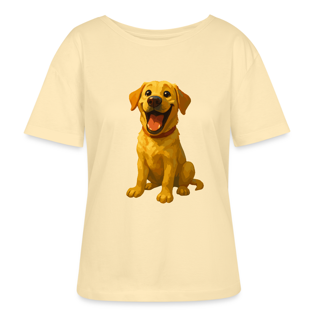 Labrador Shirt – Lachender Cartoon Hund | Lustiges Geschenk für Hundebesitzer, Labrador-Fans und Hundefreunde - Creme