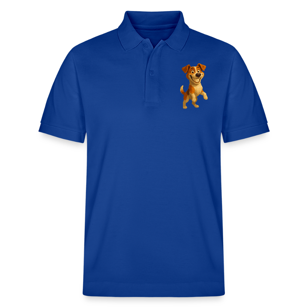 Jack Russell Terrier Poloshirt breit grinsend – süßer Cartoon Hund, lustiges Motiv für Hundeliebhaber & Geschenkidee für Tierfreunde - Dunkelblau