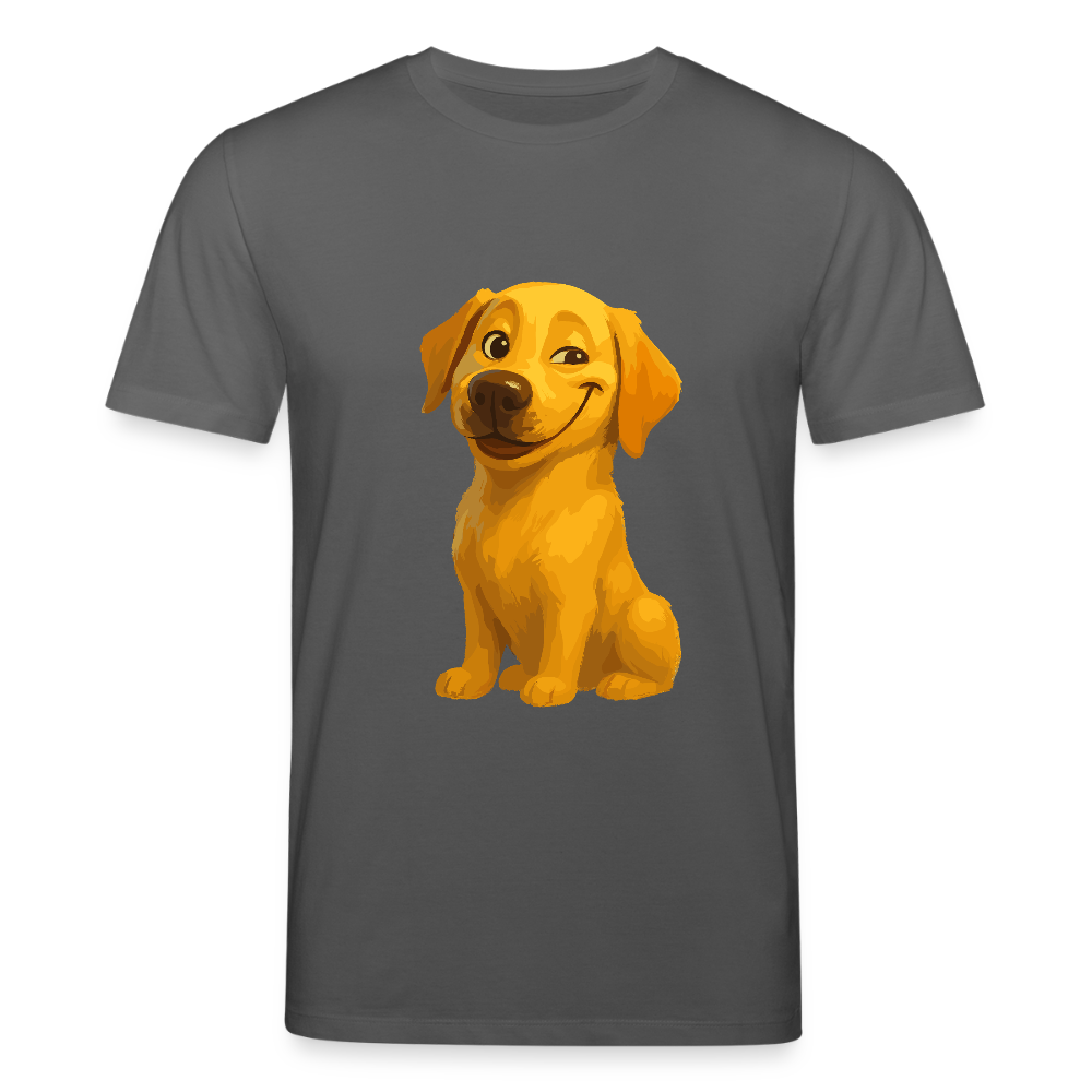 Labrador T-Shirt – Grinsender Cartoon Hund | Lustiges Geschenk für Hundebesitzer, Hundefans und Labrador-Liebhaber - Anthrazit