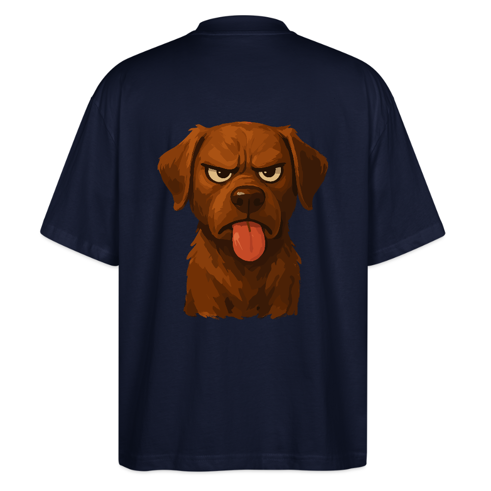 Labrador Oversized – Frecher Cartoon Hund mit Zunge | Lustiges Geschenk für Hundefans und Hundebesitzer - Navy