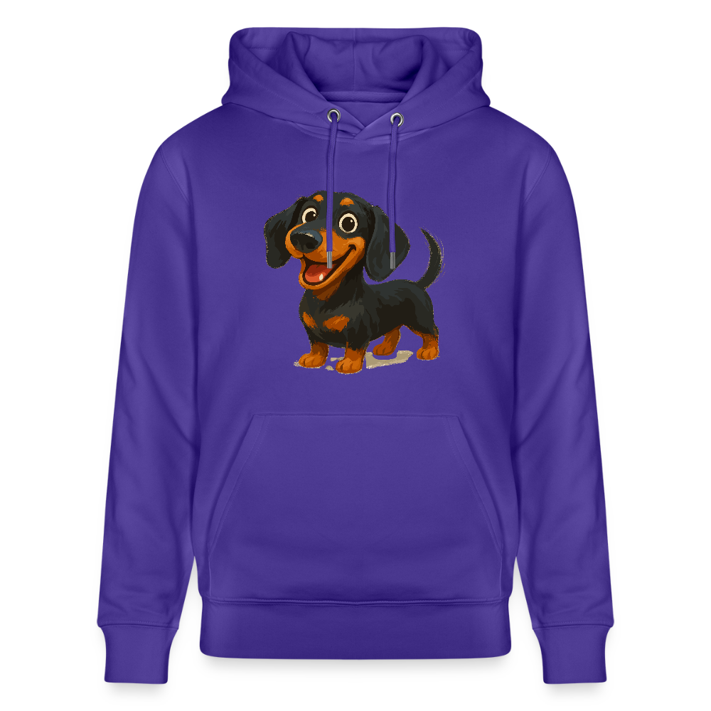 Dackel Hoodie – Fröhlicher Cartoon Dachshund | Niedlicher Hund Pullover Geschenk für Hundefans - Purple Love