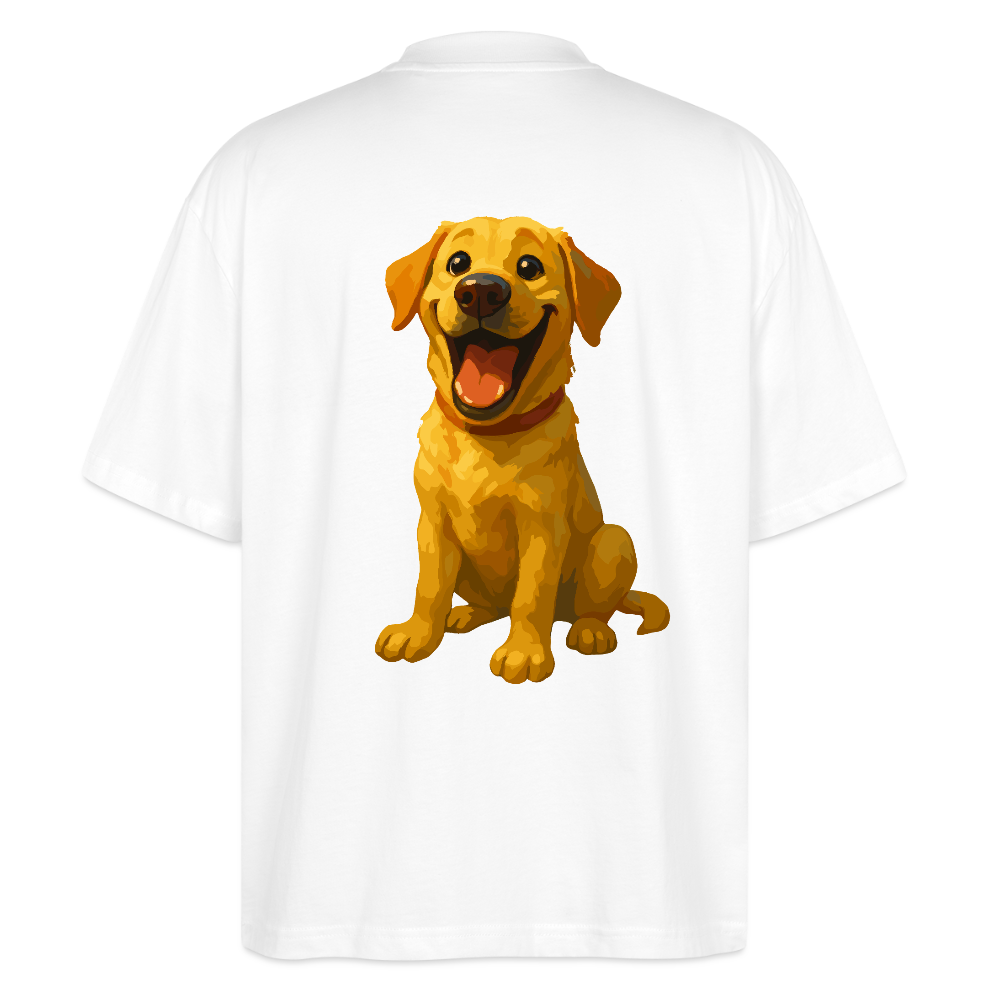 Labrador Oversized – Lachender Cartoon Hund | Lustiges Geschenk für Hundebesitzer, Labrador-Fans und Hundefreunde - Weiß