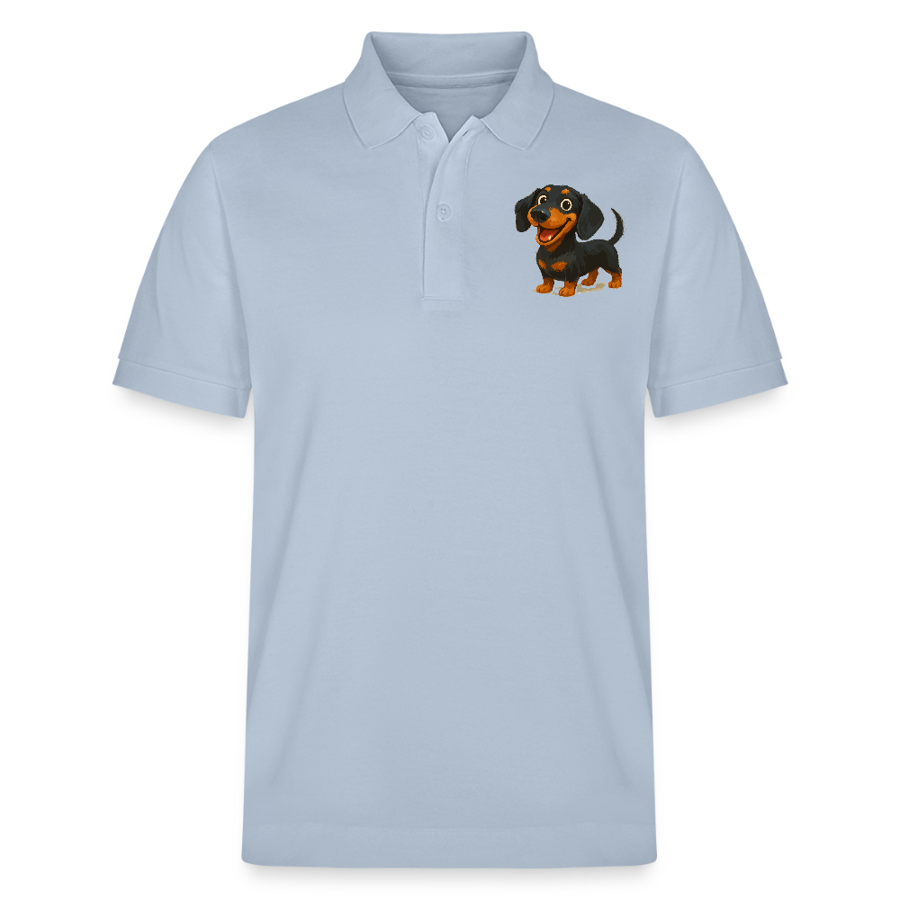 Dackel Poloshirt – Fröhlicher Cartoon Dachshund | Niedlicher Hund Pullover Geschenk für Hundefans - sky Blue