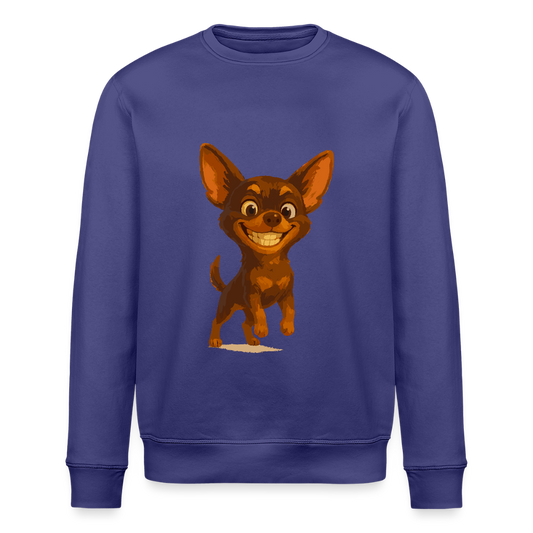 Grinsender Chihuahua Sweatshirt Cartoon Hund – witziges Tiermotiv mit großem Lächeln, Geschenkidee für Hundefans und Tierfreunde - Dämmerung