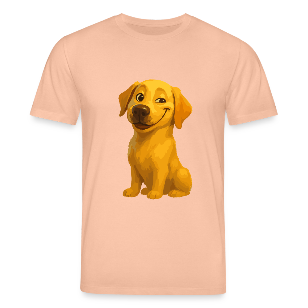 Labrador T-Shirt – Grinsender Cartoon Hund | Lustiges Geschenk für Hundebesitzer, Hundefans und Labrador-Liebhaber - Pfirsich