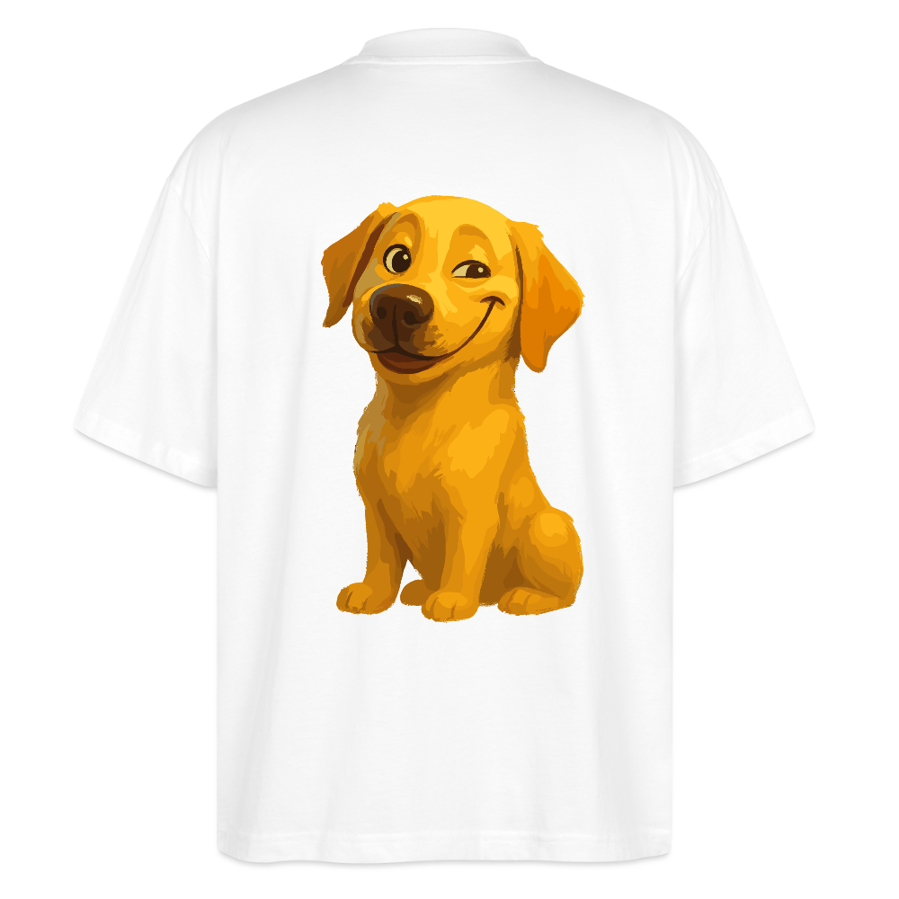 Labrador Oversized – Grinsender Cartoon Hund | Lustiges Geschenk für Hundebesitzer, Hundefans und Labrador-Liebhaber - Weiß