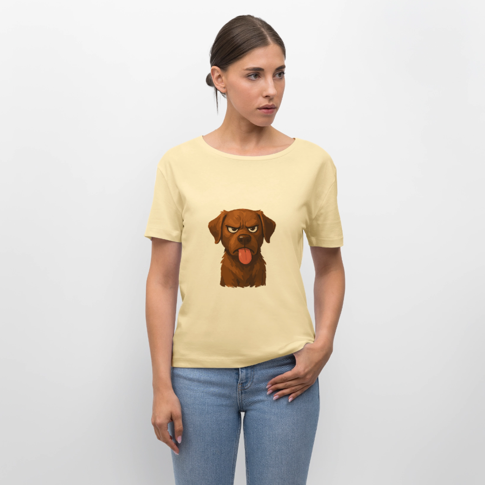 Labrador Shirt – Frecher Cartoon Hund mit Zunge | Lustiges Geschenk für Hundefans und Hundebesitzer - Creme