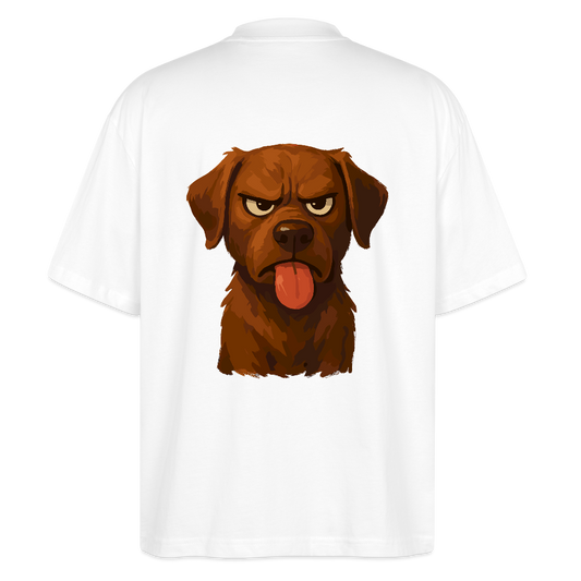 Labrador Oversized – Frecher Cartoon Hund mit Zunge | Lustiges Geschenk für Hundefans und Hundebesitzer - Weiß