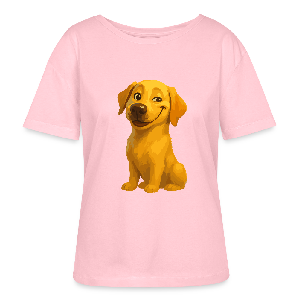Labrador Shirt – Grinsender Cartoon Hund | Lustiges Geschenk für Hundebesitzer, Hundefans und Labrador-Liebhaber - Hellrosa