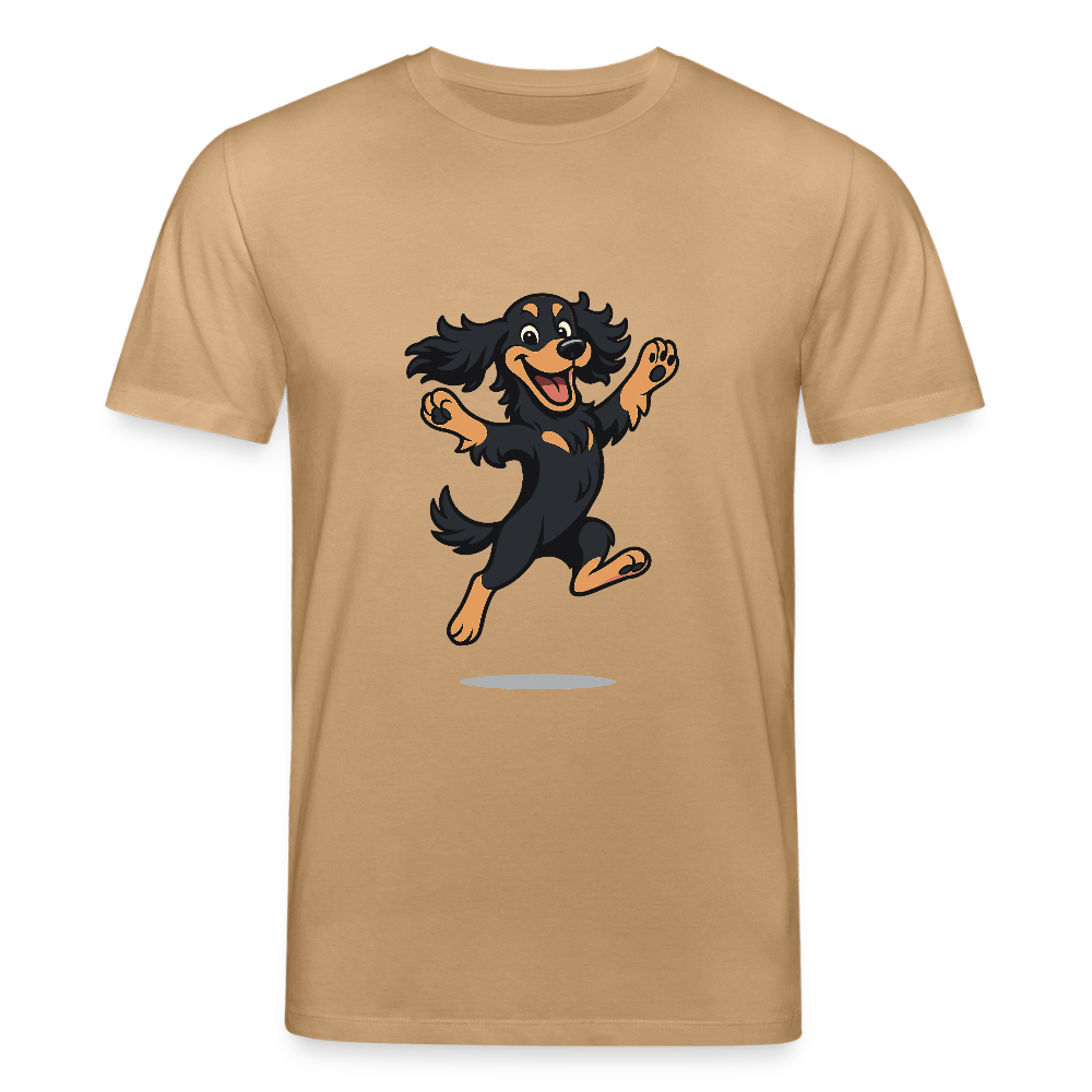 Cocker Spaniel T-Shirt - fröhlicher hüpfender Cartoon  – lustiges Hundemotiv voller Freude, Geschenkidee für Hundeliebhaber und Tierfreunde - Karamell