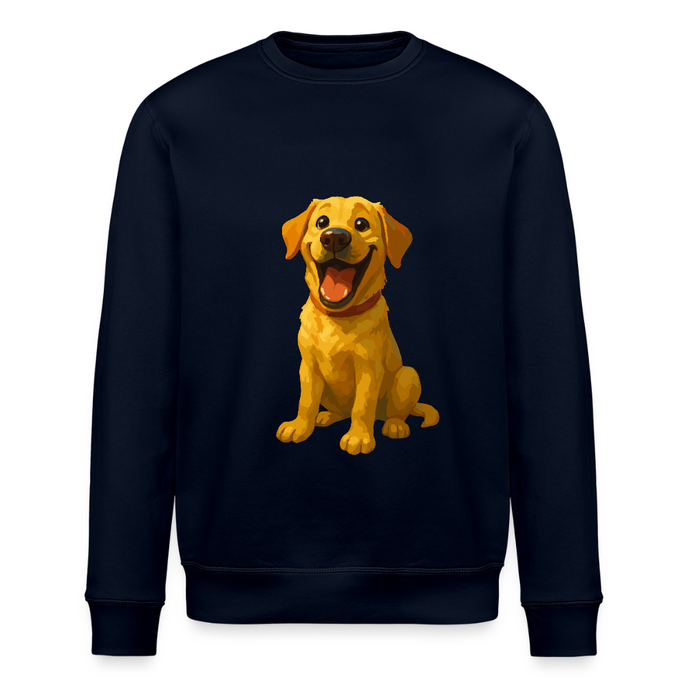 Labrador Sweatshirt – Lachender Cartoon Hund | Lustiges Geschenk für Hundebesitzer, Labrador-Fans und Hundefreunde - Navy