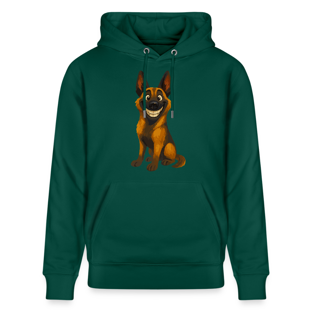 Malinois Hoodie Grinsender Cartoon – lustiger Belgischer Schäferhund im gemalten Stil als humorvolles Hunde Motiv für Hundeliebhaber - Forest