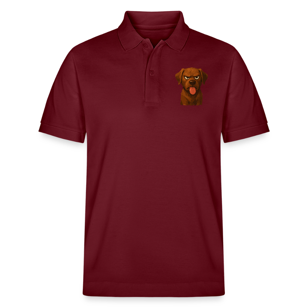 Labrador Poloshirt – Frecher Cartoon Hund mit Zunge | Lustiges Geschenk für Hundefans und Hundebesitzer - Burgunderrot