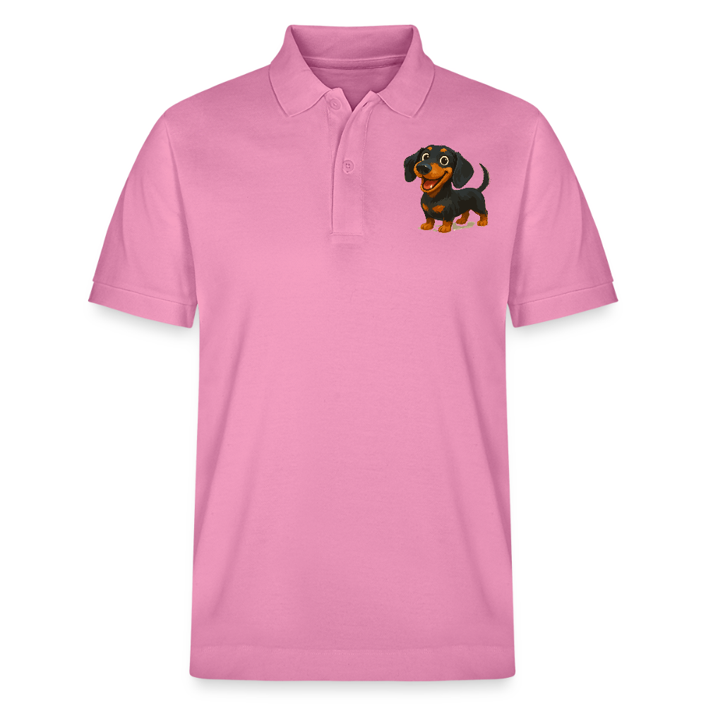 Dackel Poloshirt – Fröhlicher Cartoon Dachshund | Niedlicher Hund Pullover Geschenk für Hundefans - Blasenrosa