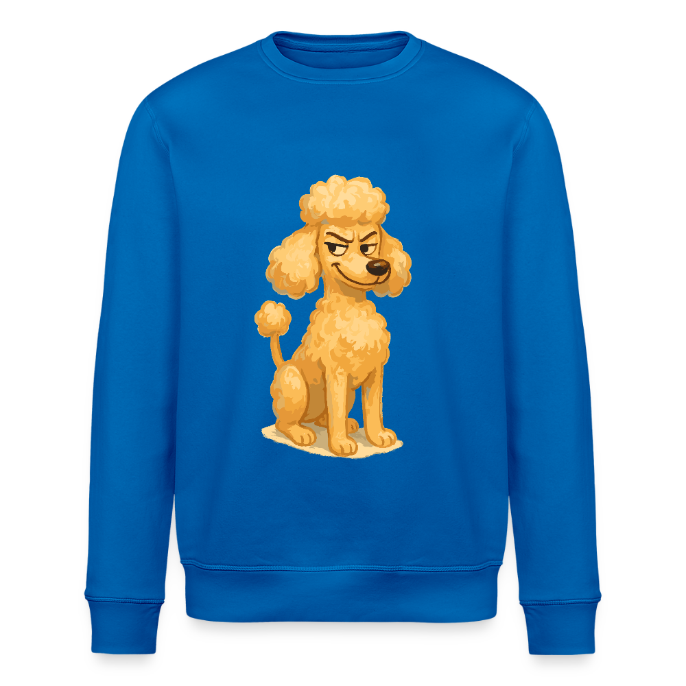 Frecher Pudel Sweatshirt Cartoon im Malstil – Humorvolles Hundemotiv für Tierfreunde und Geschenkidee für Hundeliebhaber - Königsblau