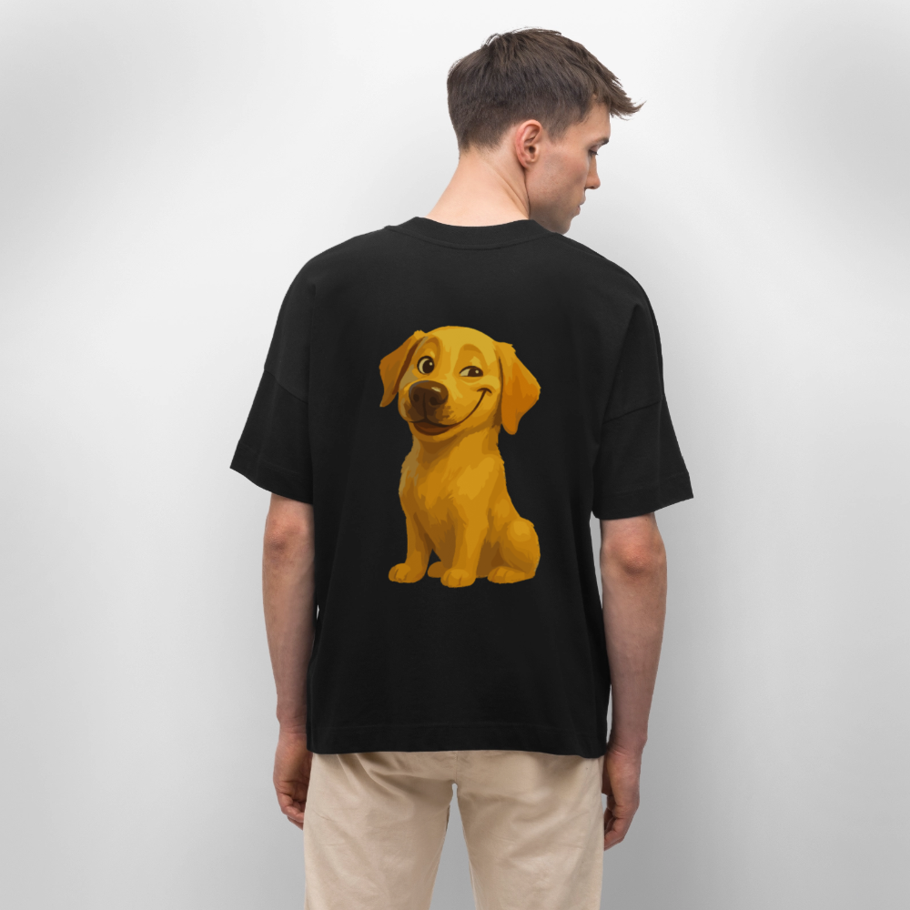 Labrador Oversized – Grinsender Cartoon Hund | Lustiges Geschenk für Hundebesitzer, Hundefans und Labrador-Liebhaber - Schwarz
