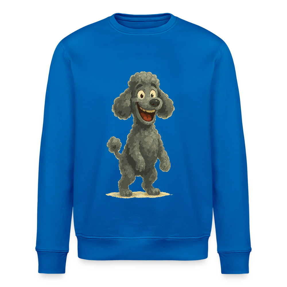 Pudel Sweatshirt mit breitem Grinsen Lustiger Cartoon – Witziges Hunde Design für Pudel Fans und Hundeliebhaber - Königsblau