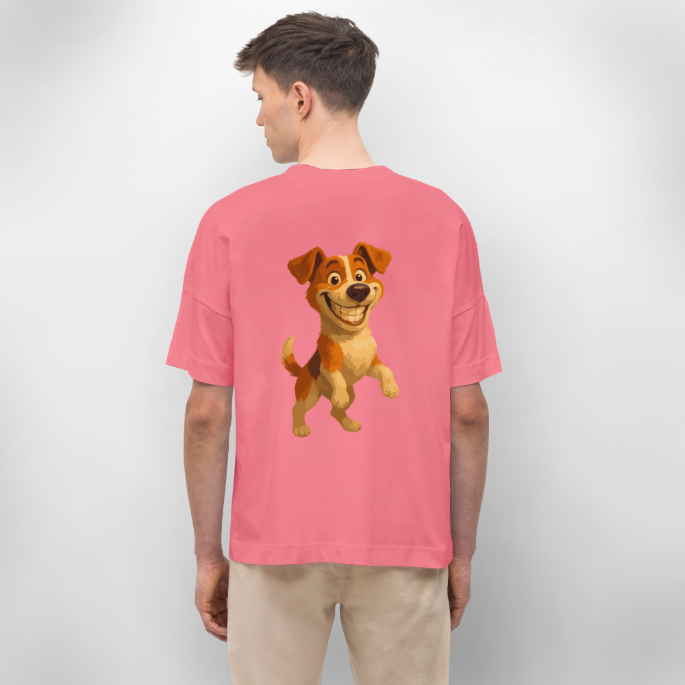 Jack Russell Terrier Oversized breit grinsend – süßer Cartoon Hund, lustiges Motiv für Hundeliebhaber & Geschenkidee für Tierfreunde - Pink