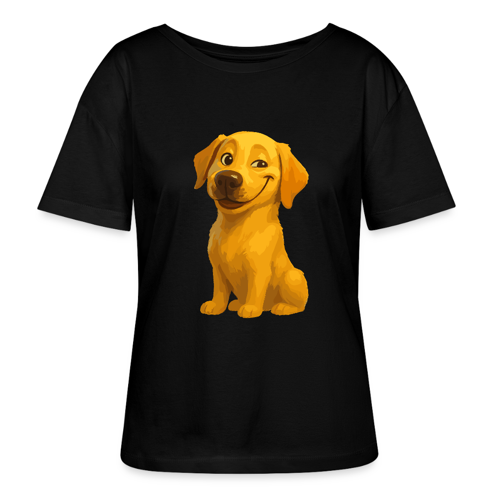 Labrador Shirt – Grinsender Cartoon Hund | Lustiges Geschenk für Hundebesitzer, Hundefans und Labrador-Liebhaber - Schwarz