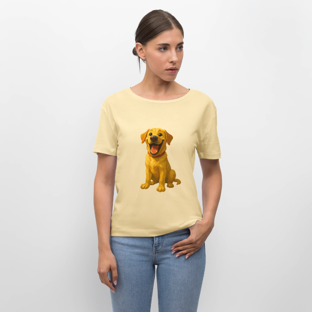Labrador Shirt – Lachender Cartoon Hund | Lustiges Geschenk für Hundebesitzer, Labrador-Fans und Hundefreunde - Creme