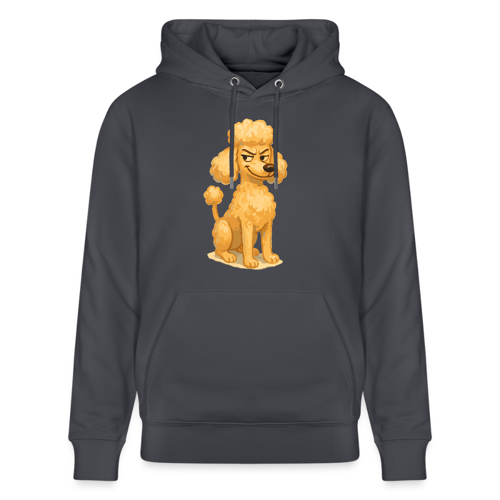 Frecher Pudel Hoodie Cartoon im Malstil – Humorvolles Hundemotiv für Tierfreunde und Geschenkidee für Hundeliebhaber - Indigoblau
