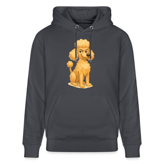 Frecher Pudel Hoodie Cartoon im Malstil – Humorvolles Hundemotiv für Tierfreunde und Geschenkidee für Hundeliebhaber - Indigoblau