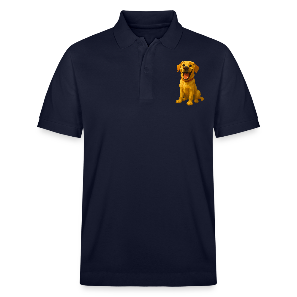 Labrador Poloshirt – Lachender Cartoon Hund | Lustiges Geschenk für Hundebesitzer, Labrador-Fans und Hundefreunde - Navy