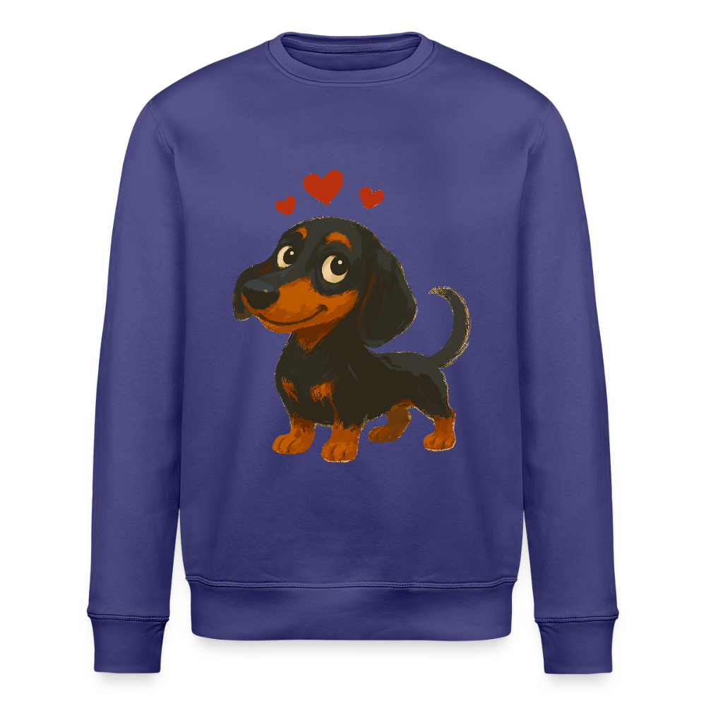 Dackel Sweatshirt – Verliebter Cartoon Dachshund | Süßer Hund Pullover Geschenk mit Herzen für Valentinstag & Hundefans - Dämmerung