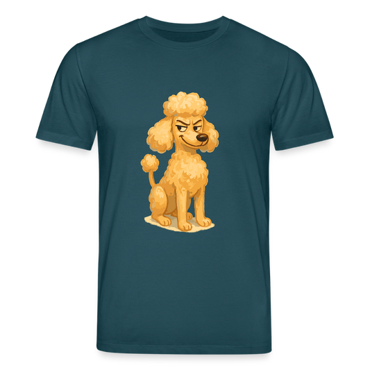 Frecher Pudel T-Shirt Cartoon im Malstil – Humorvolles Hundemotiv für Tierfreunde und Geschenkidee für Hundeliebhaber - Dunkles Petrol