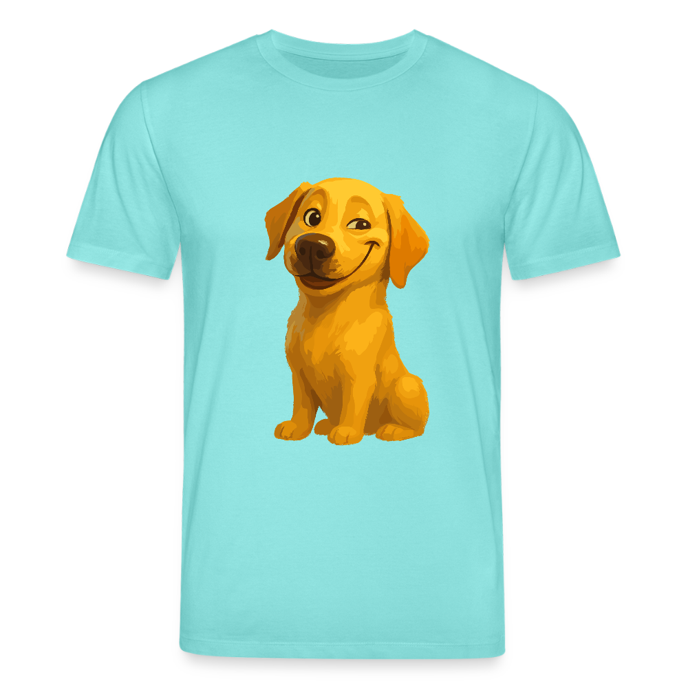 Labrador T-Shirt – Grinsender Cartoon Hund | Lustiges Geschenk für Hundebesitzer, Hundefans und Labrador-Liebhaber - Poolblau