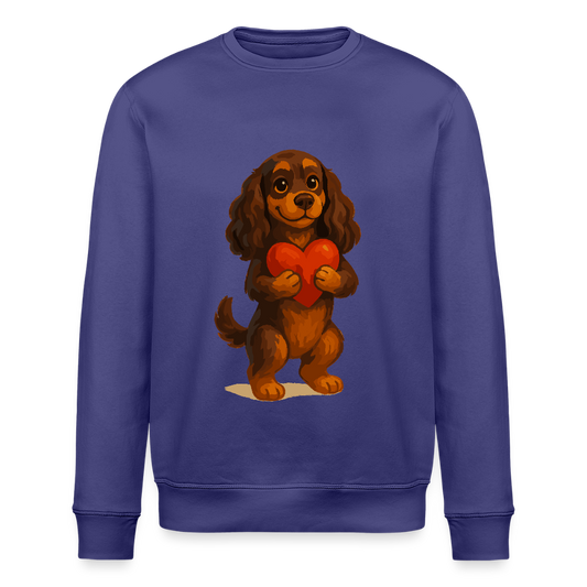 Cocker Spaniel Sweatshirt mit Herz – Süßer Cartoon Hund, perfektes Motiv für Valentinstag und Hundeliebhaber - Dämmerung
