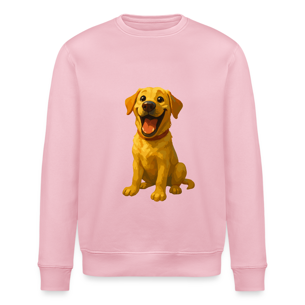 Labrador Sweatshirt – Lachender Cartoon Hund | Lustiges Geschenk für Hundebesitzer, Labrador-Fans und Hundefreunde - Hellrosa
