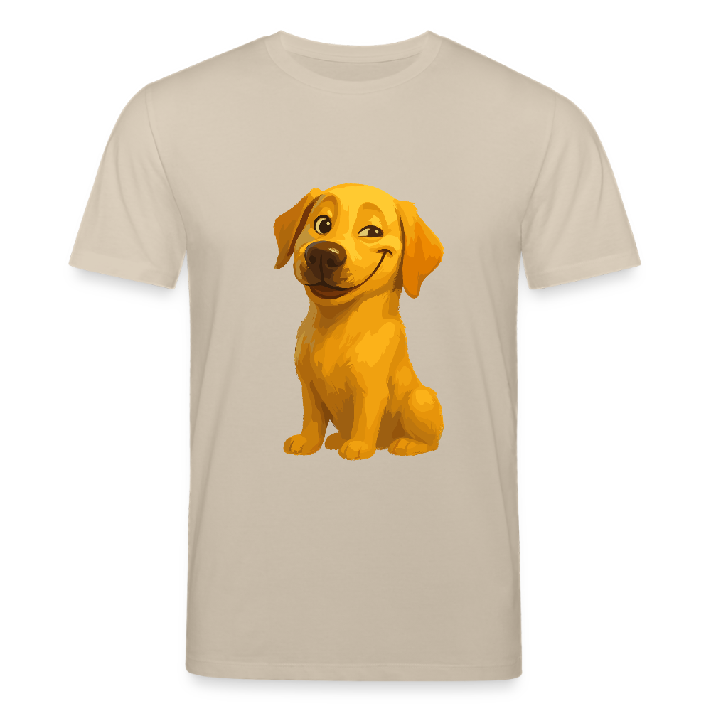Labrador T-Shirt – Grinsender Cartoon Hund | Lustiges Geschenk für Hundebesitzer, Hundefans und Labrador-Liebhaber - Beige