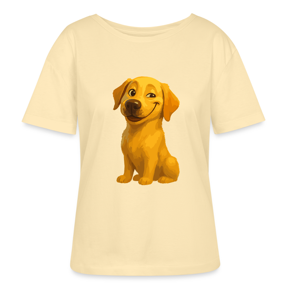 Labrador Shirt – Grinsender Cartoon Hund | Lustiges Geschenk für Hundebesitzer, Hundefans und Labrador-Liebhaber - Creme